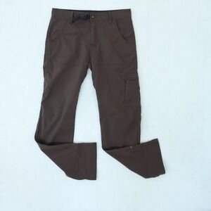 prAna Zion Hiking Pant Mens 32x32 Coffee Bean Stretch Roll Up Hem Belted Breathe